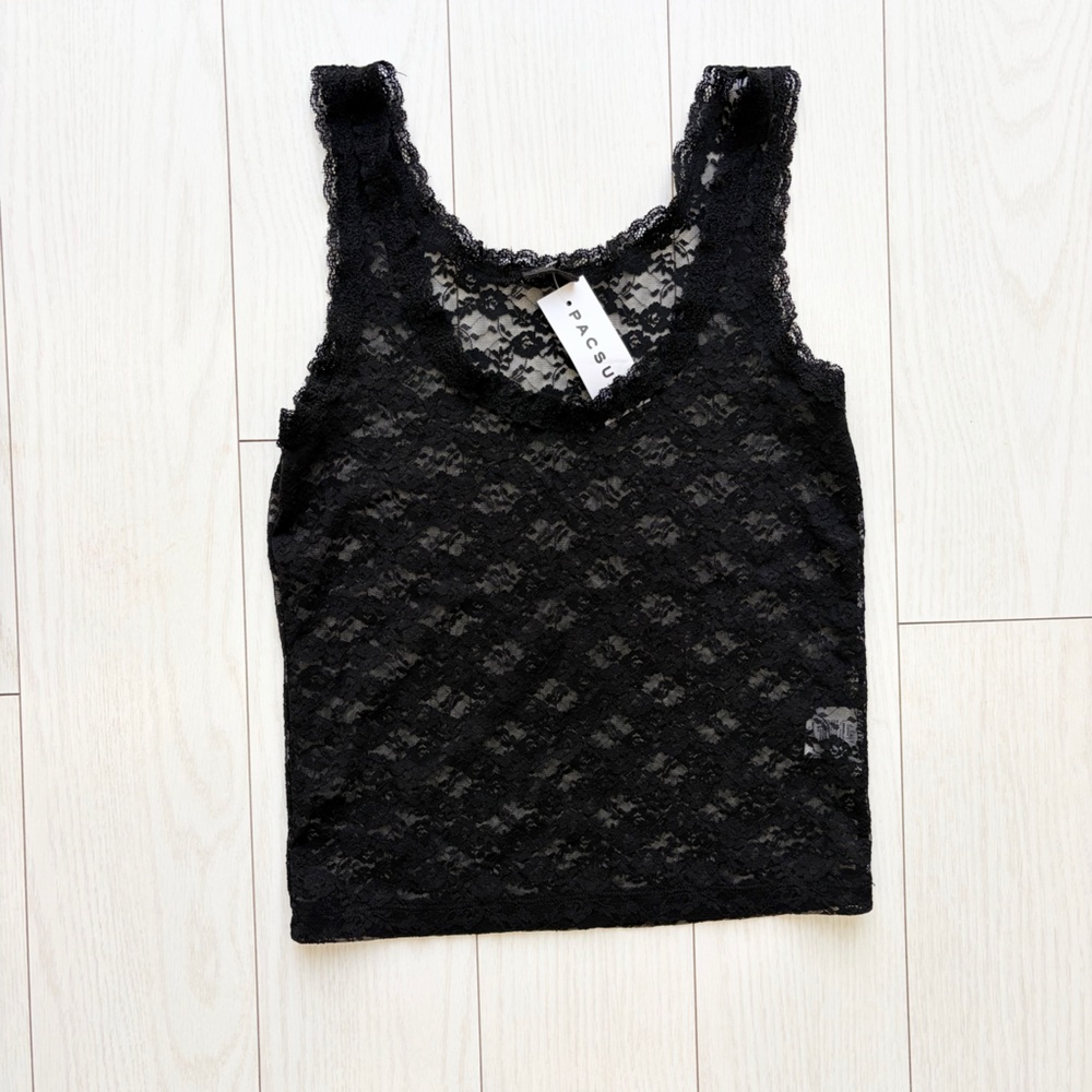 Brandy Melville black lace cami